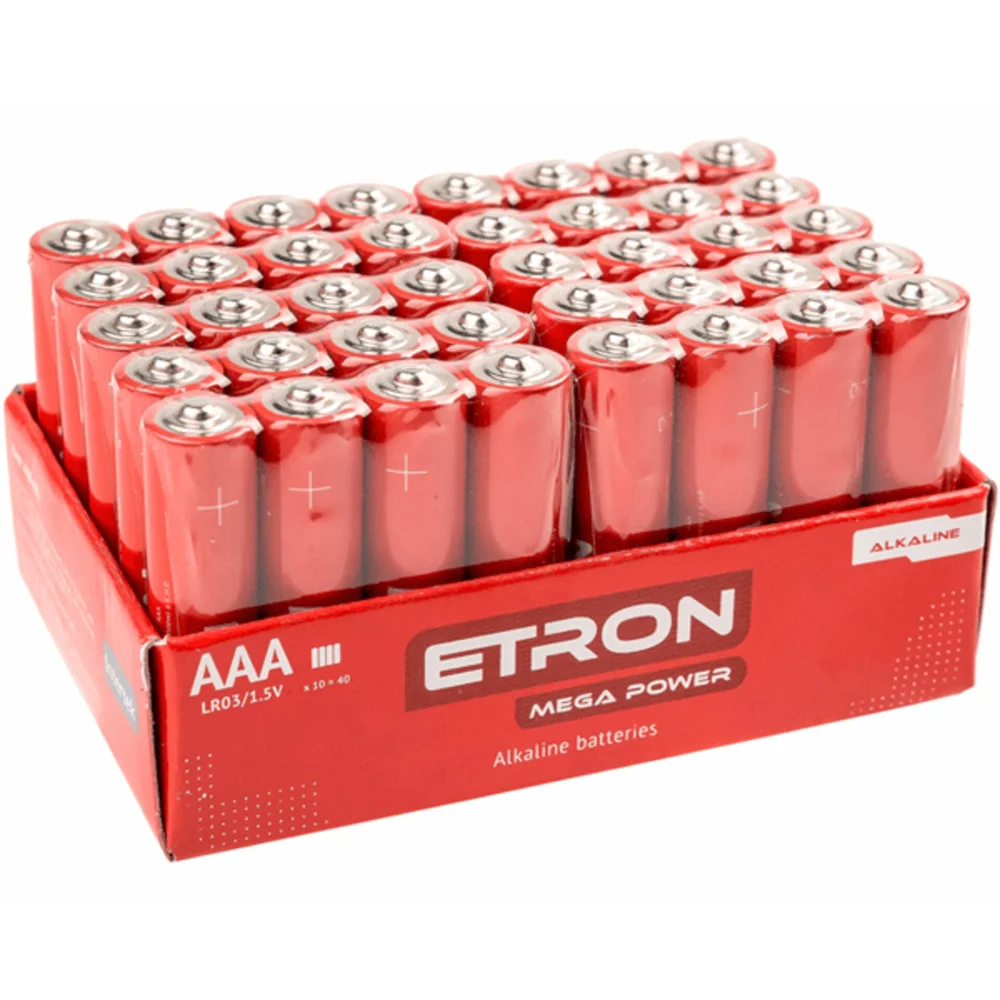 Батарейки ETRON Mega Power AAA (LR03) 40шт в упаковці