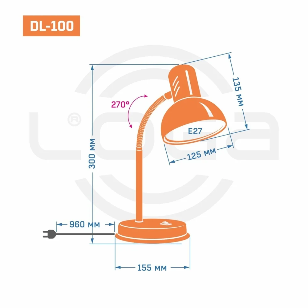 Лампа настільна LOGA L-20 (Золото)