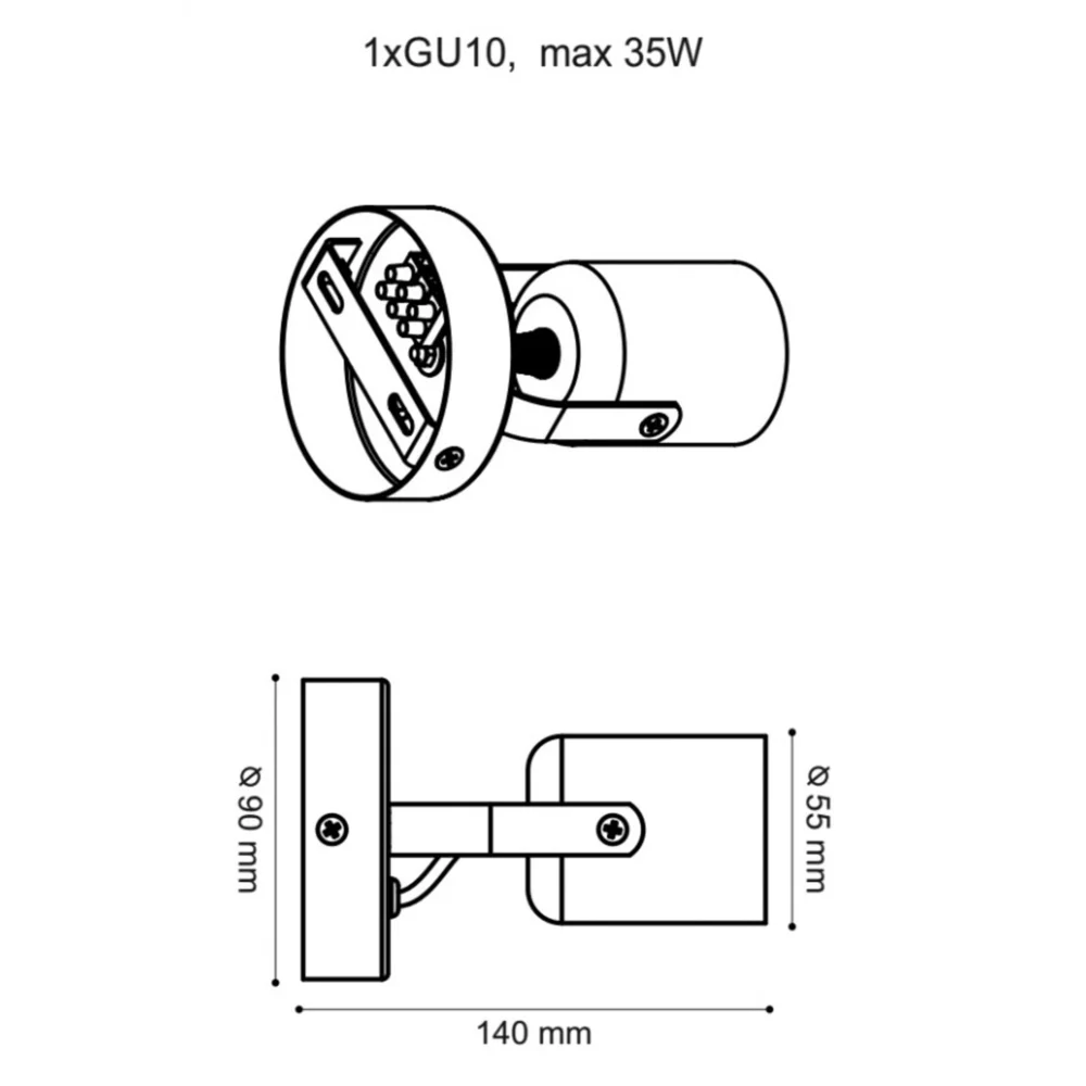 Светильник поворотный, спот Vesta Light 65121 белый