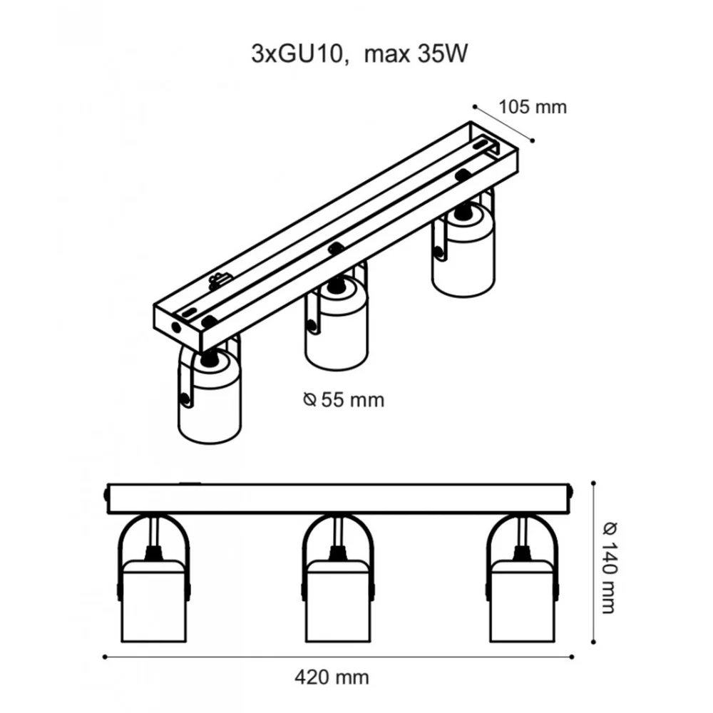 Светильник поворотный, спот Vesta Light 65123 белый