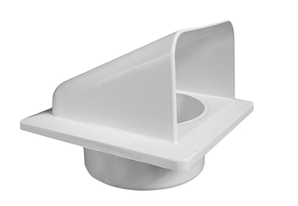 Вентиляційний ковпак з клапаном та фланцем 140х140x100 (білий) Dospel