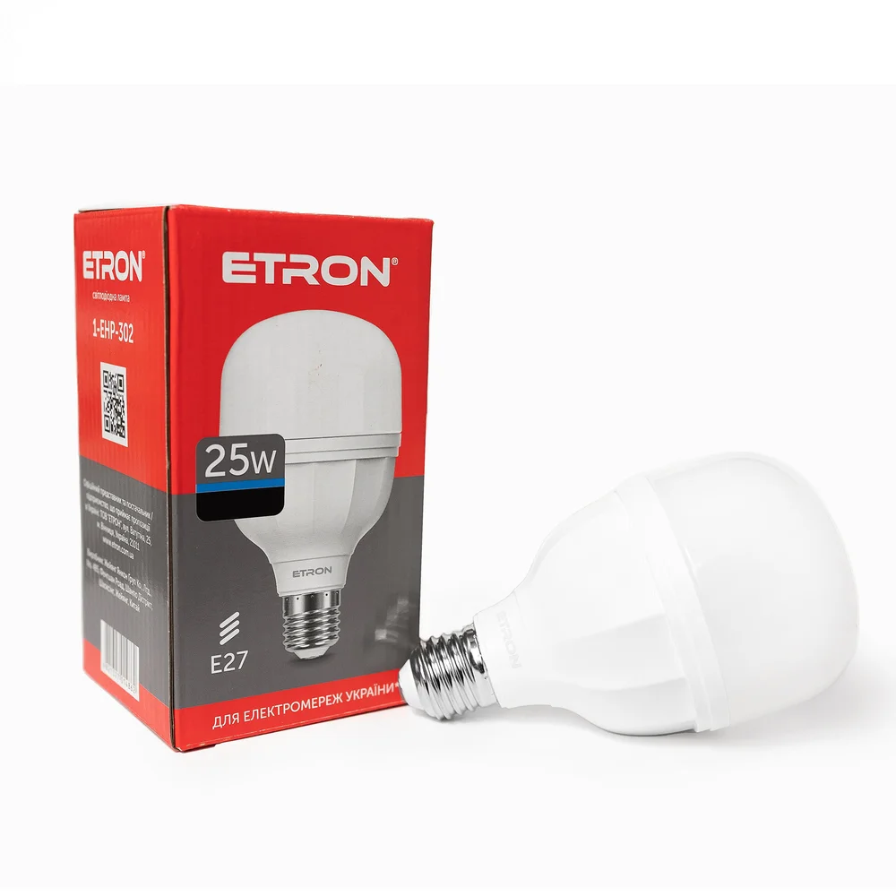 Лампа светодиодная высокомощная ETRON 25W T80 6500K 220V E27 холодный свет