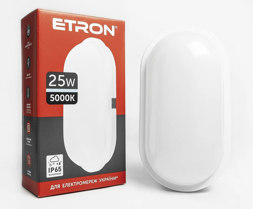 Світлодіодний світильник ETRON Communal 1-EСP-509-E 25W 5000К ellipse