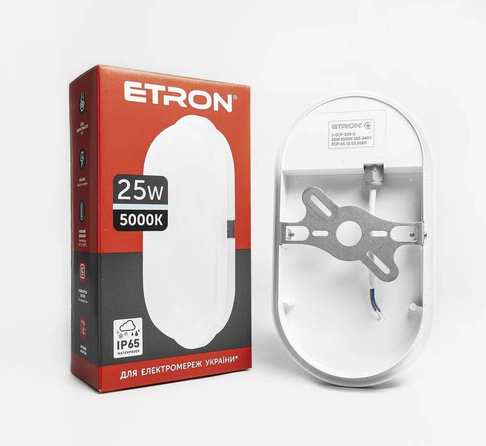 Світлодіодний світильник ETRON Communal 1-EСP-509-E 25W 5000К ellipse