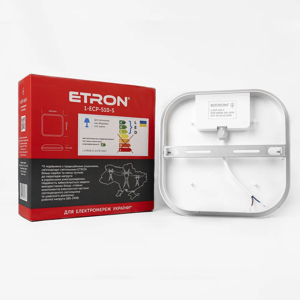 Светодиодный светильник ETRON Communal 1-EСP-510-S 25W 5000К square
