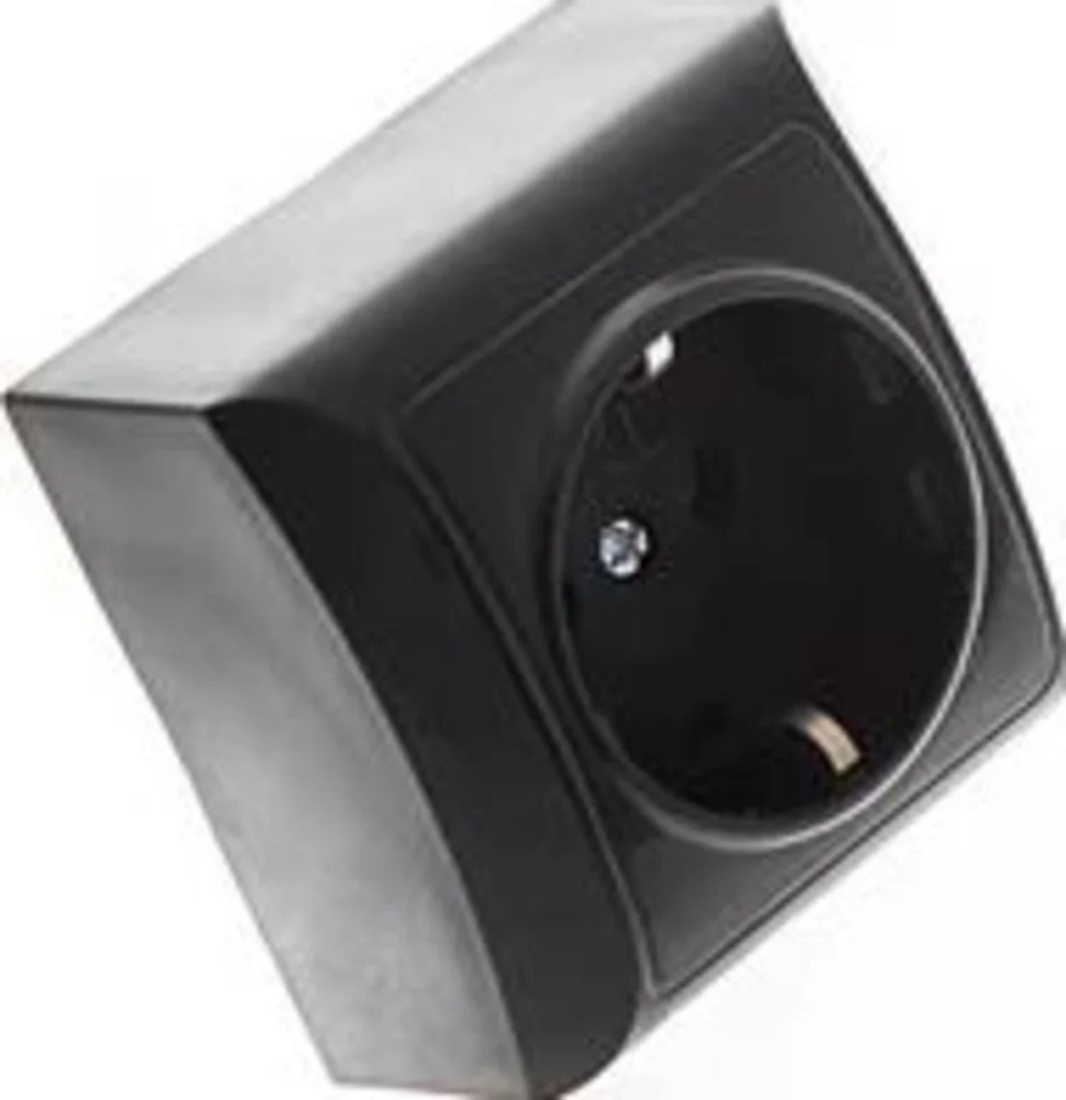 Розетка з заземленням 2211 LXL TERRA чорна