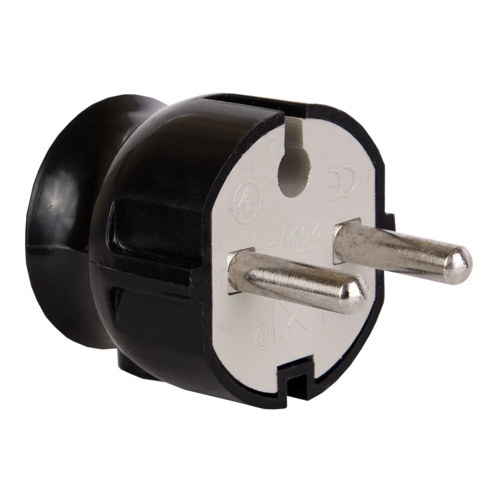 Вилка штепсельна кутова без заземлення 16А 125BL LXL чорна