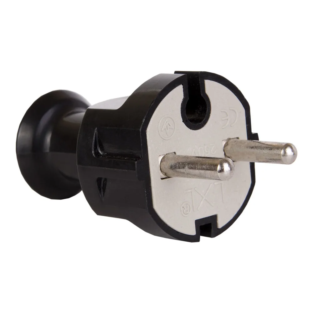 Вилка штепсельна пряма без заземлення 16А 126BL LXL чорна