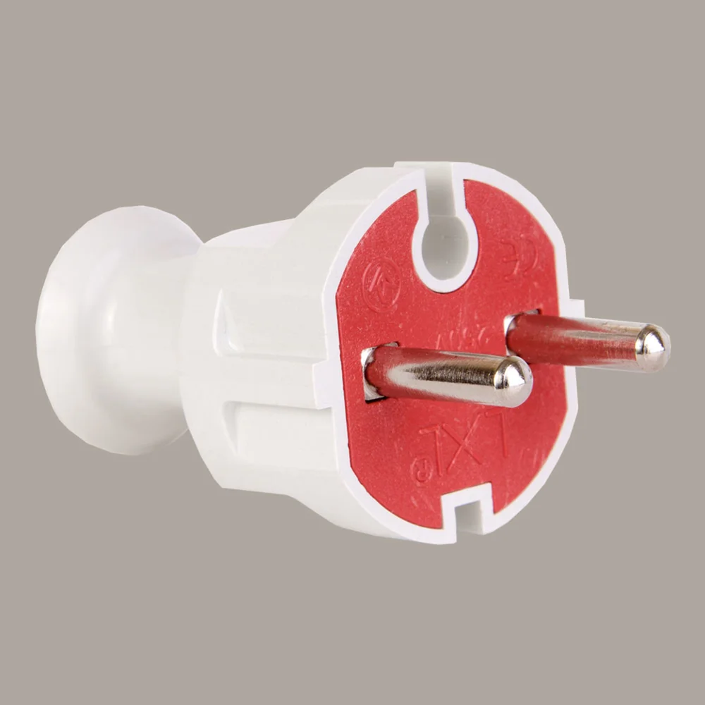 Вилка штепсельна пряма без заземлення 16А 126WH LXL біла