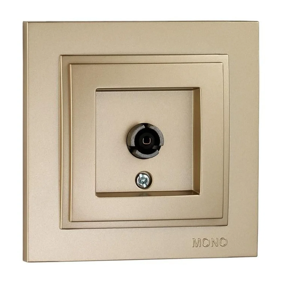 Розетка TV кінцева з екраном Mono Electric DESPINA титан 102-222205-138