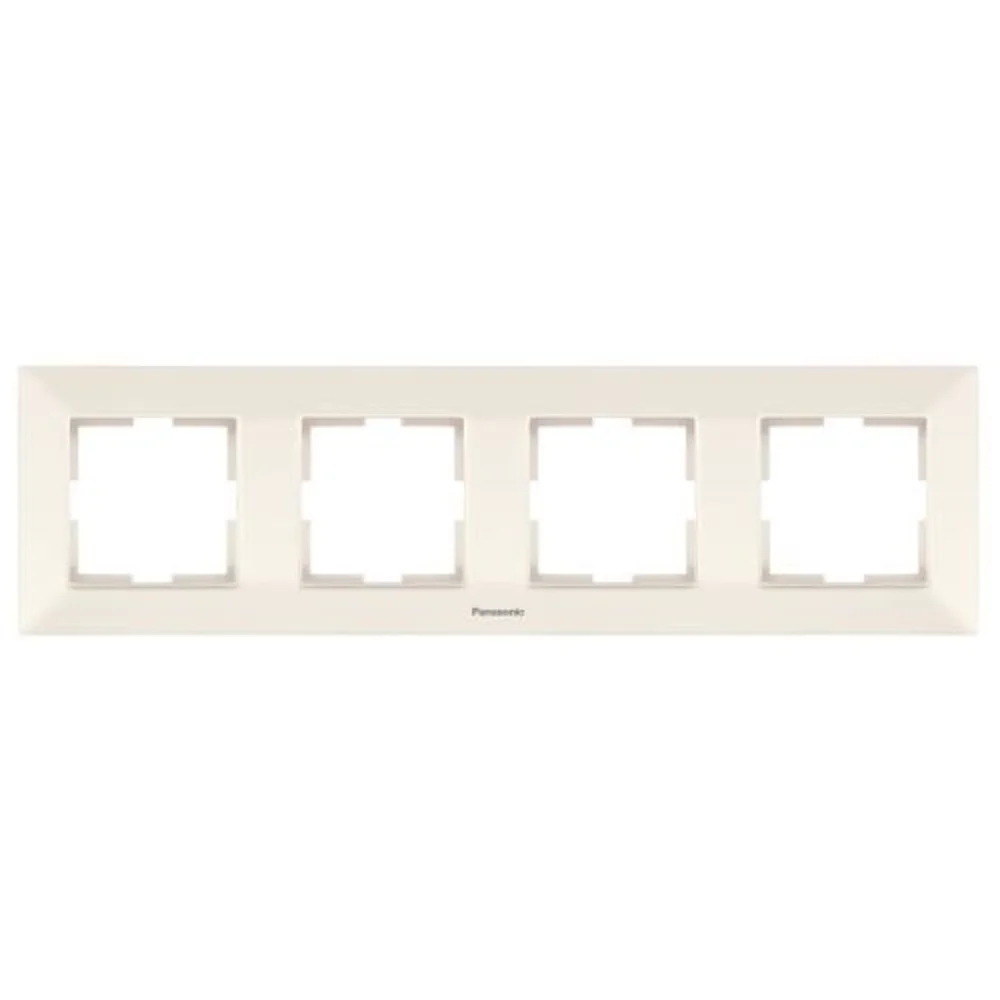 Рамка четырехместная горизонтальная Panasonic Arkedia Slim крем WNTF0804-2BG