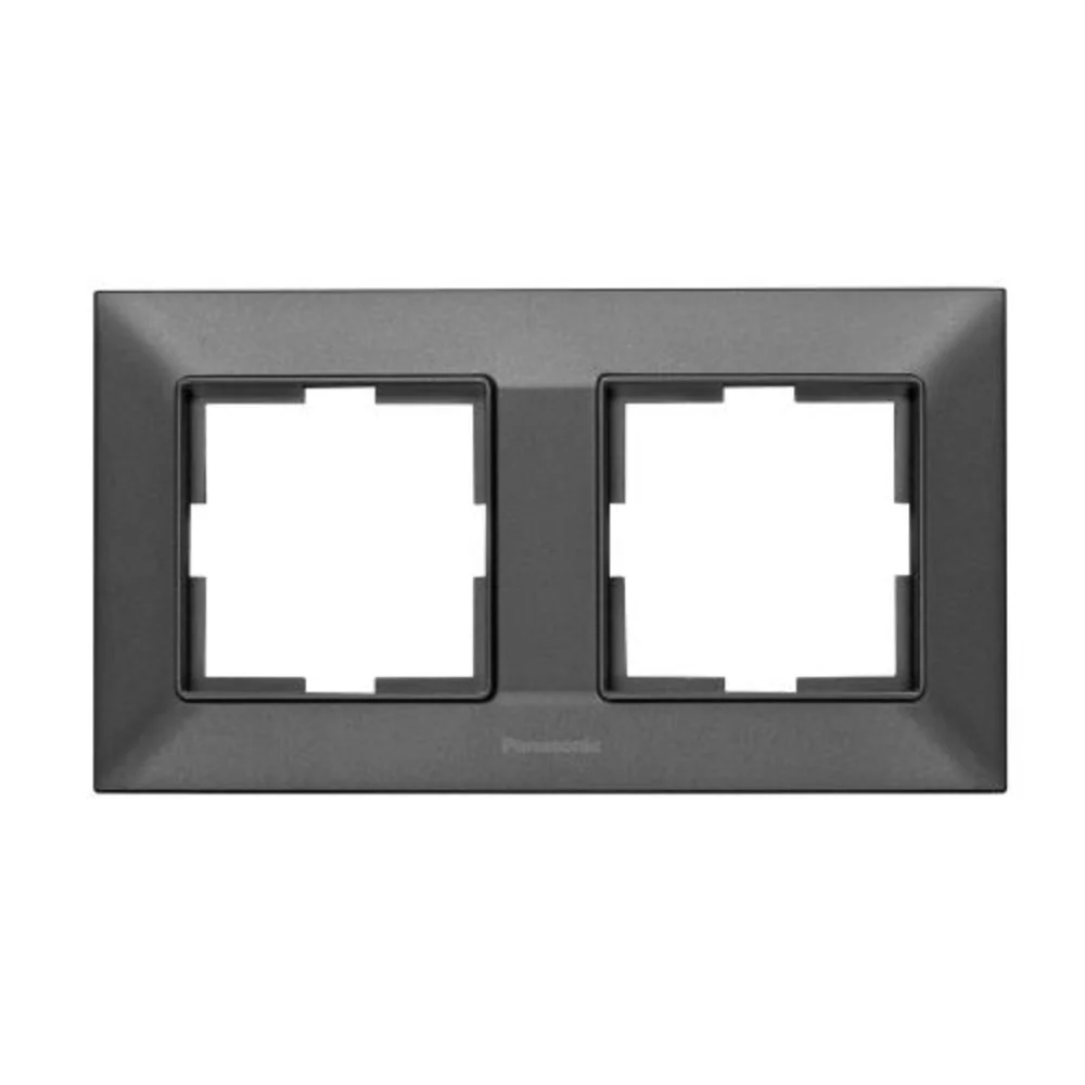 Рамка двухместная горизонтальная Panasonic Arkedia Slim Дым WNTF0802-2DG
