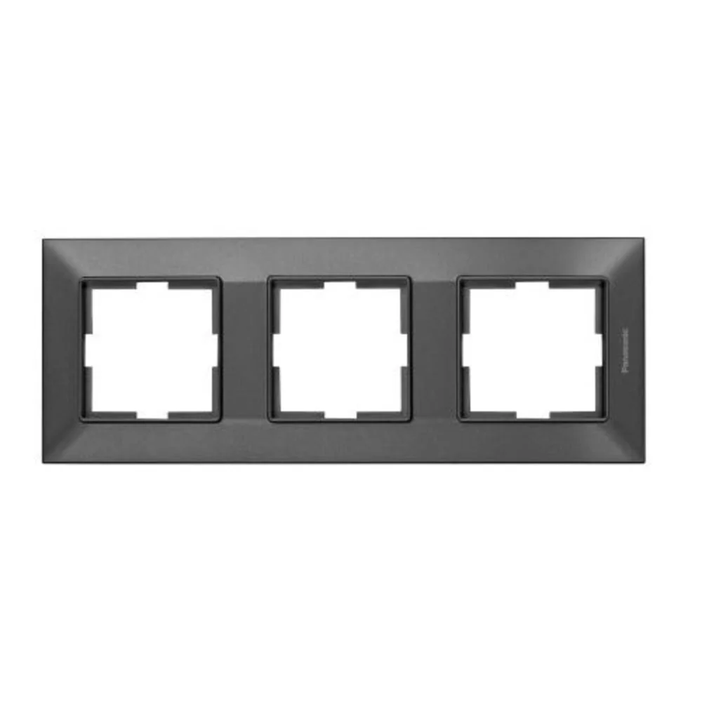 Рамка трехместная горизонтальная Panasonic Arkedia Slim Дым WNTF0803-2DG