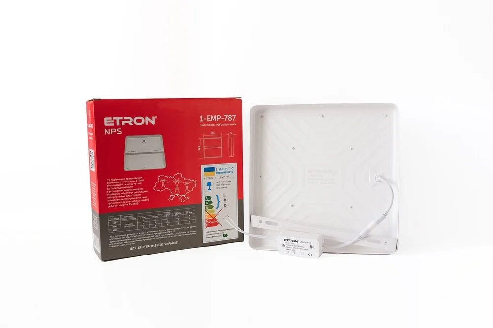 Светодиодный светильник ETRON NPS 42W 5000К IP20 квадрат