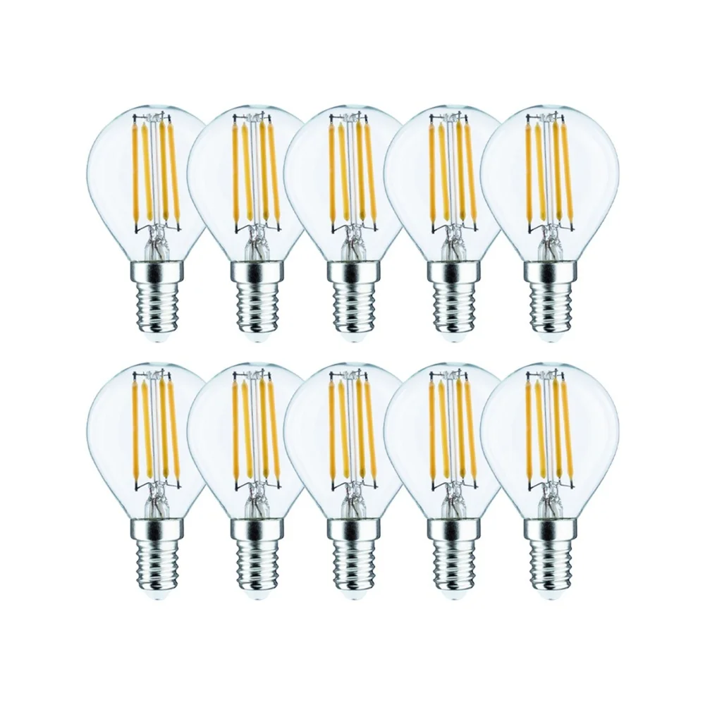 Комплект філаментних ламп ETRON Filament 10 шт 1-EFP-197 4W 3000K G45 E14 тепле світло