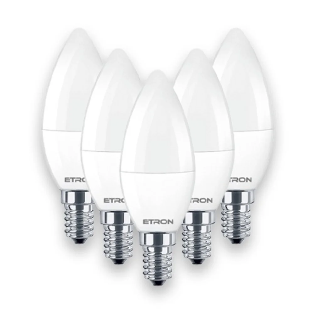Світлодіодна лампа ETRON C37 9W 4200K E14 (1-ELP-1074) (5 шт)
