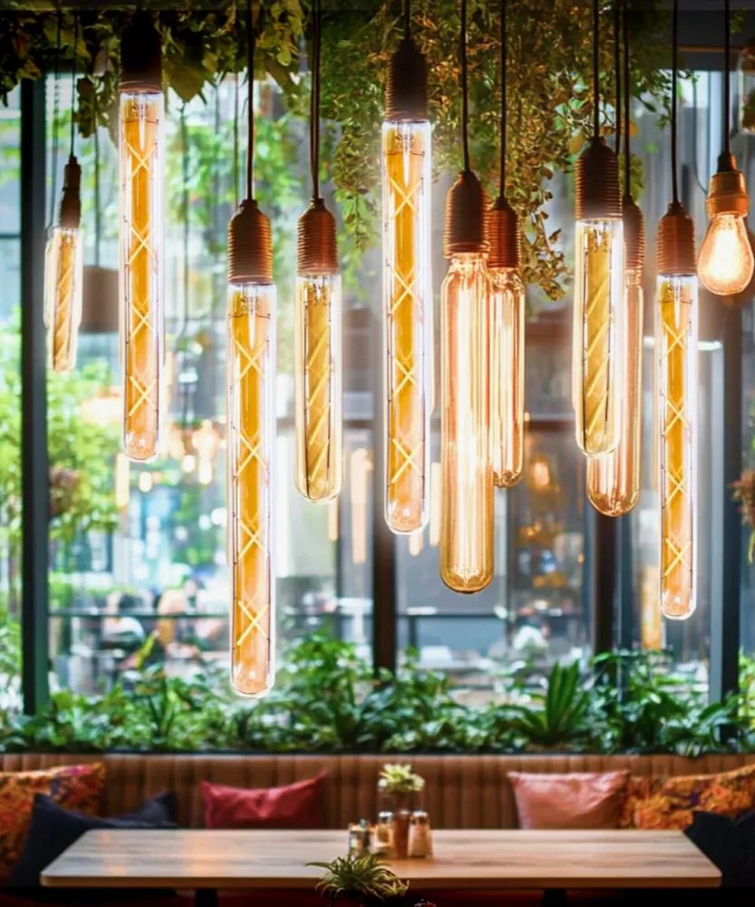 Світлодіодна філаментна лампа ETRON 1-EFP-1101 10W 2500K T30 E27 Golden позолочене скло