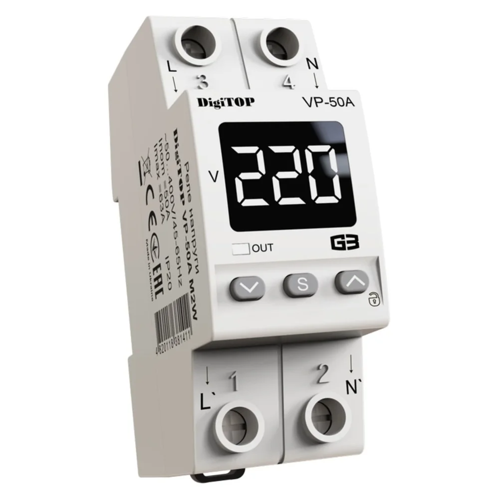Реле напруги – DigiTOP VP-50A M2W