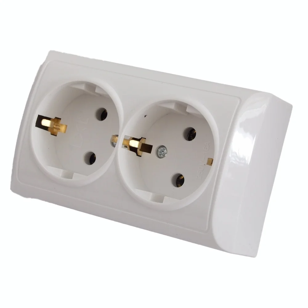 Розетка з заземленням подвійна 2213 LXL TERRA біла