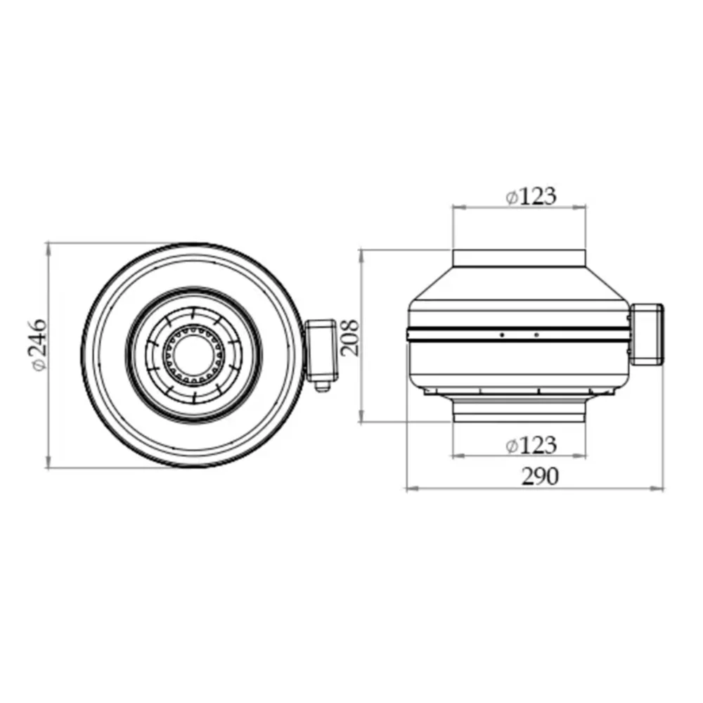 Канальний вентилятор KalVent Ø125 (KVX 125)