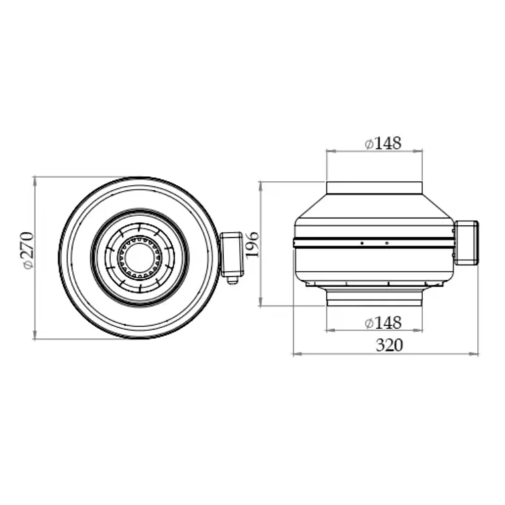 Канальний вентилятор KalVent Ø150 (KVX 150)