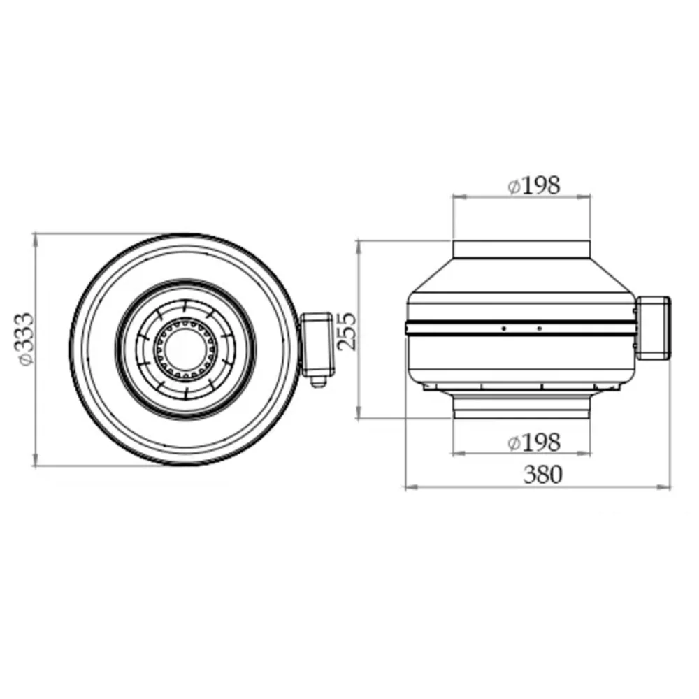Канальний вентилятор KalVent Ø200 (KVX 200)