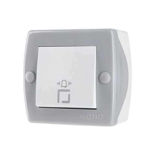 Кнопка звонка Mono Electric OCTANS IP20 серая