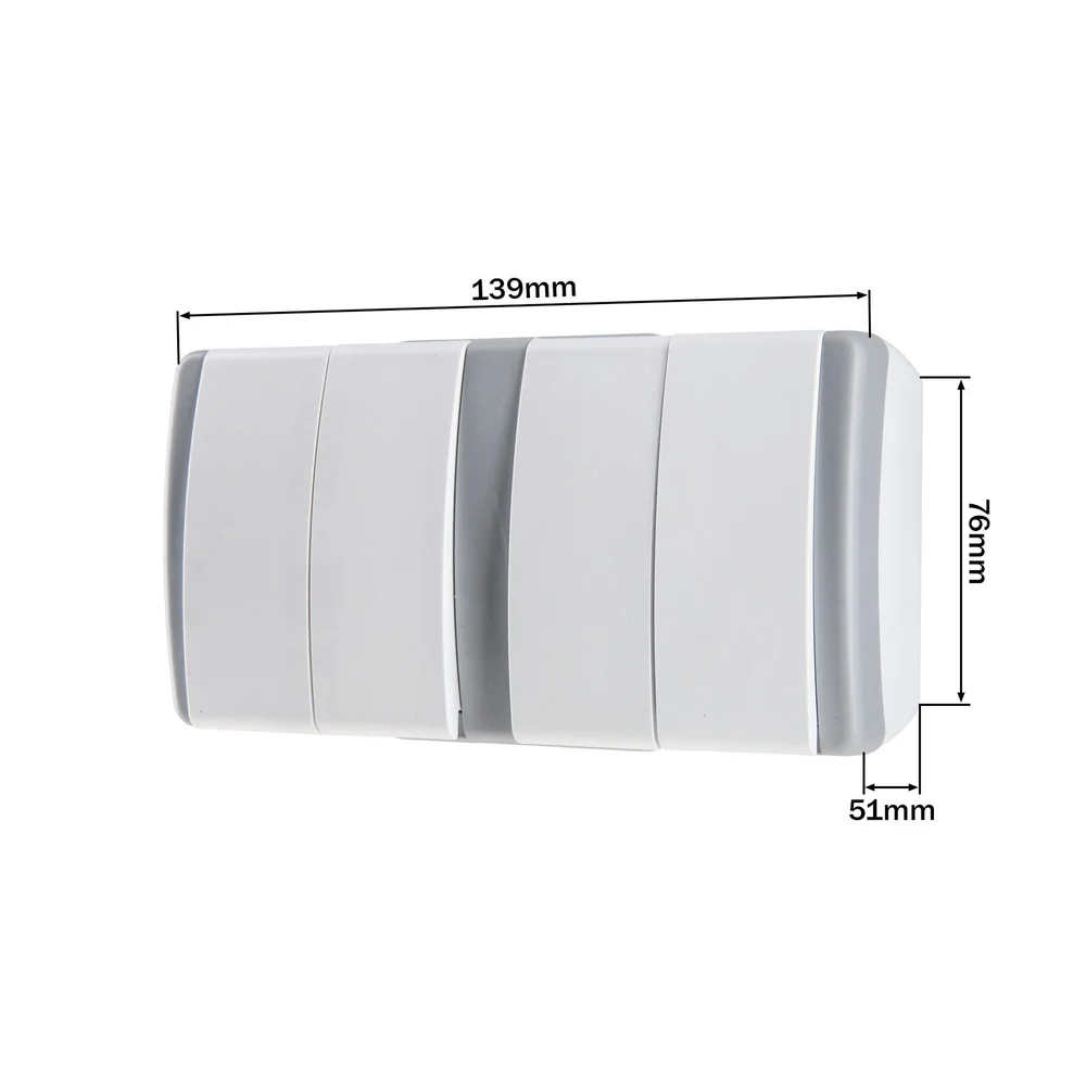 Вимикач двоклавішний + Вимикач двоклавішний Mono Electric OCTANS IP54