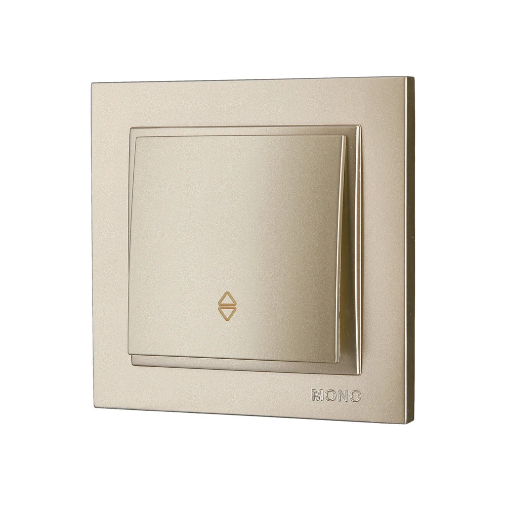 Вимикач одноклавішний прохідний Mono Electric DESPINA титан 102-222225-109