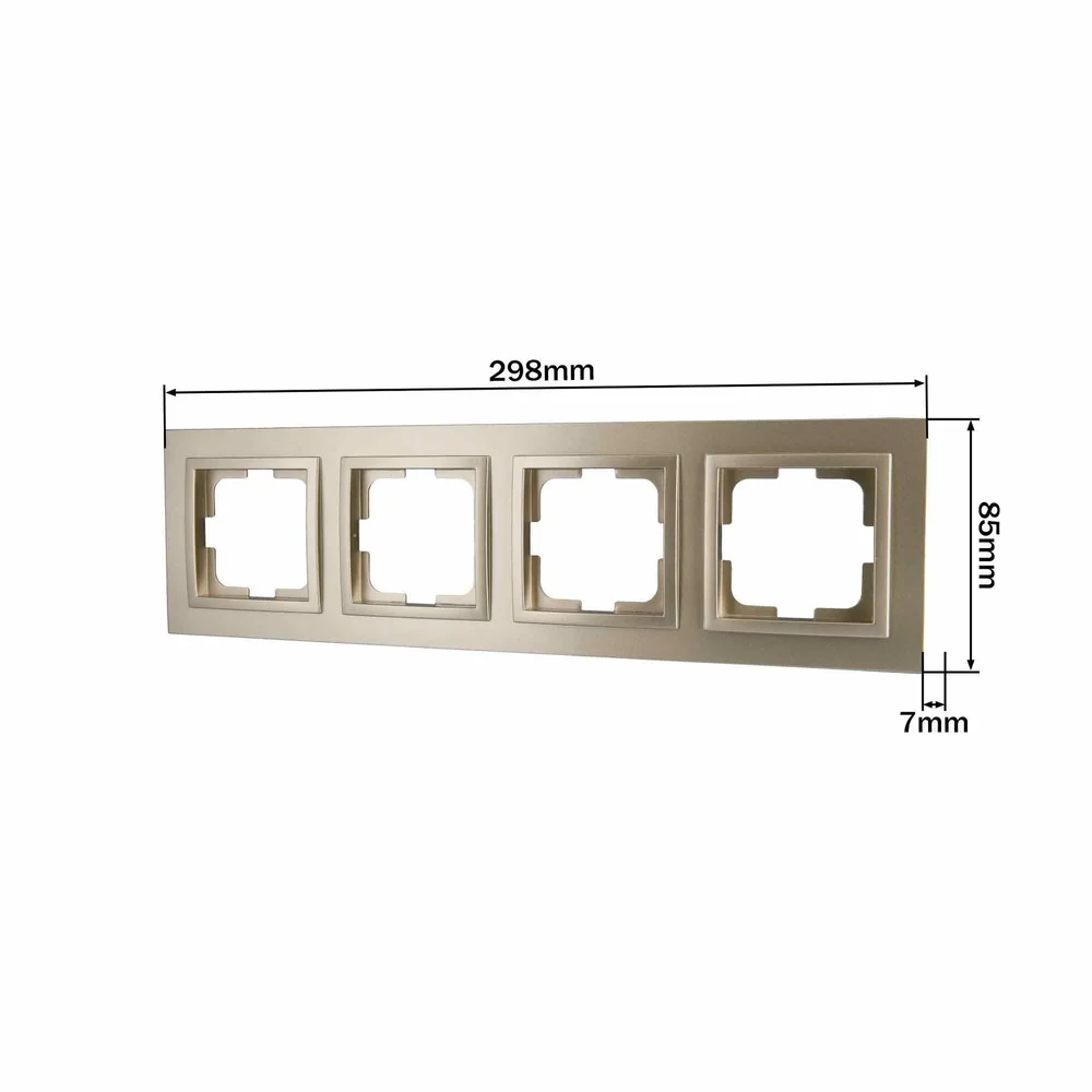 Рамка чотиримісна горизонтальна Mono Electric DESPINA титан 102-220000-163