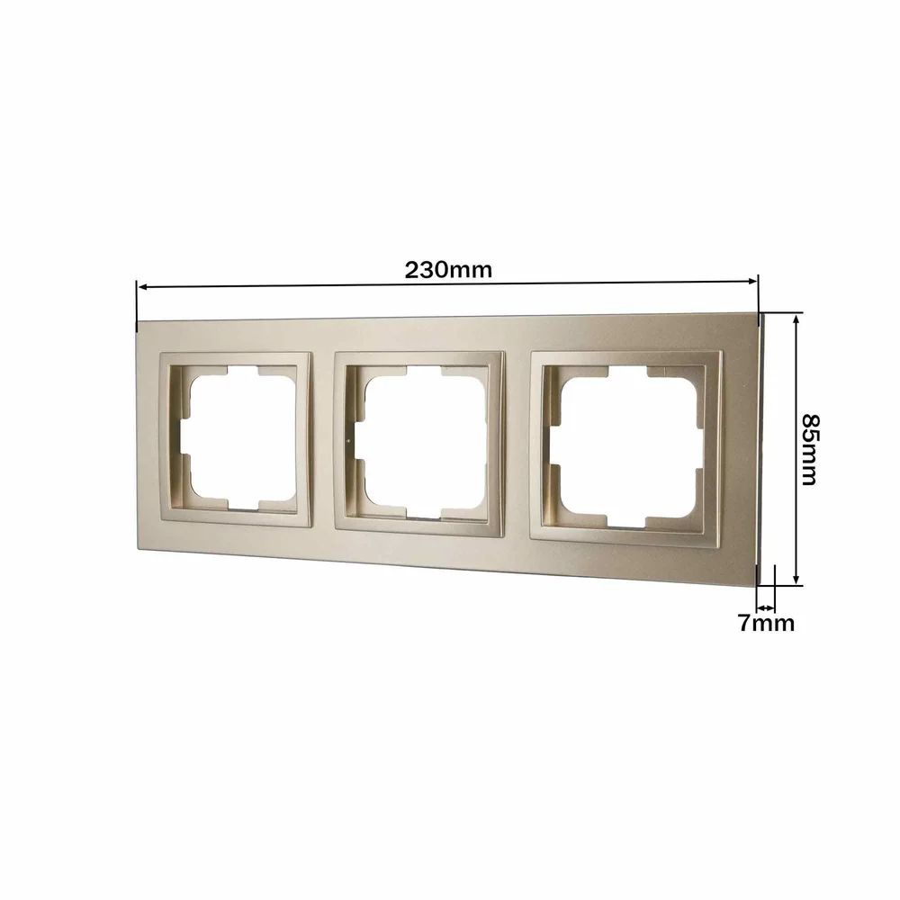 Рамка тримісна горизонтальна Mono Electric DESPINA титан 102-220000-162
