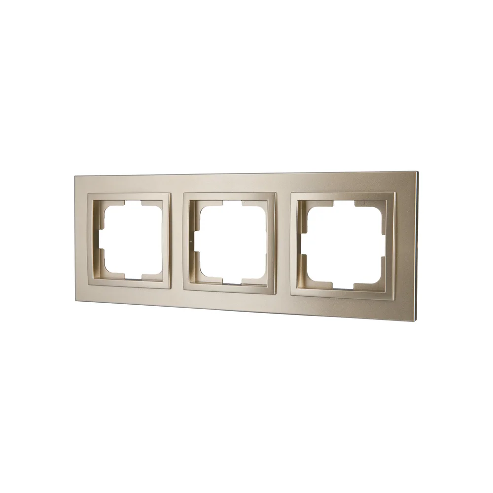 Рамка тримісна горизонтальна Mono Electric DESPINA титан 102-220000-162