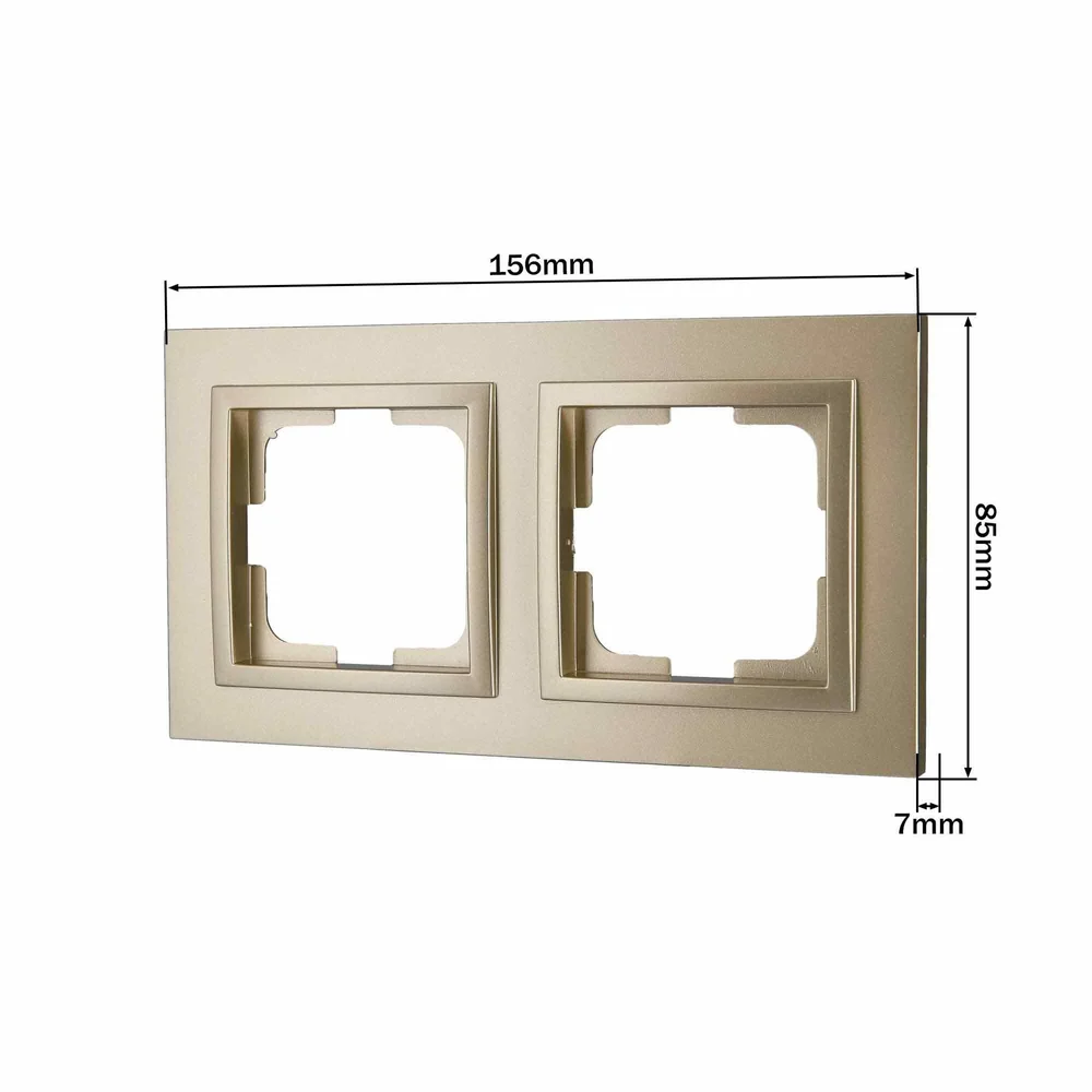Рамка двомісна горизонтальна Mono Electric DESPINA титан 102-220000-161