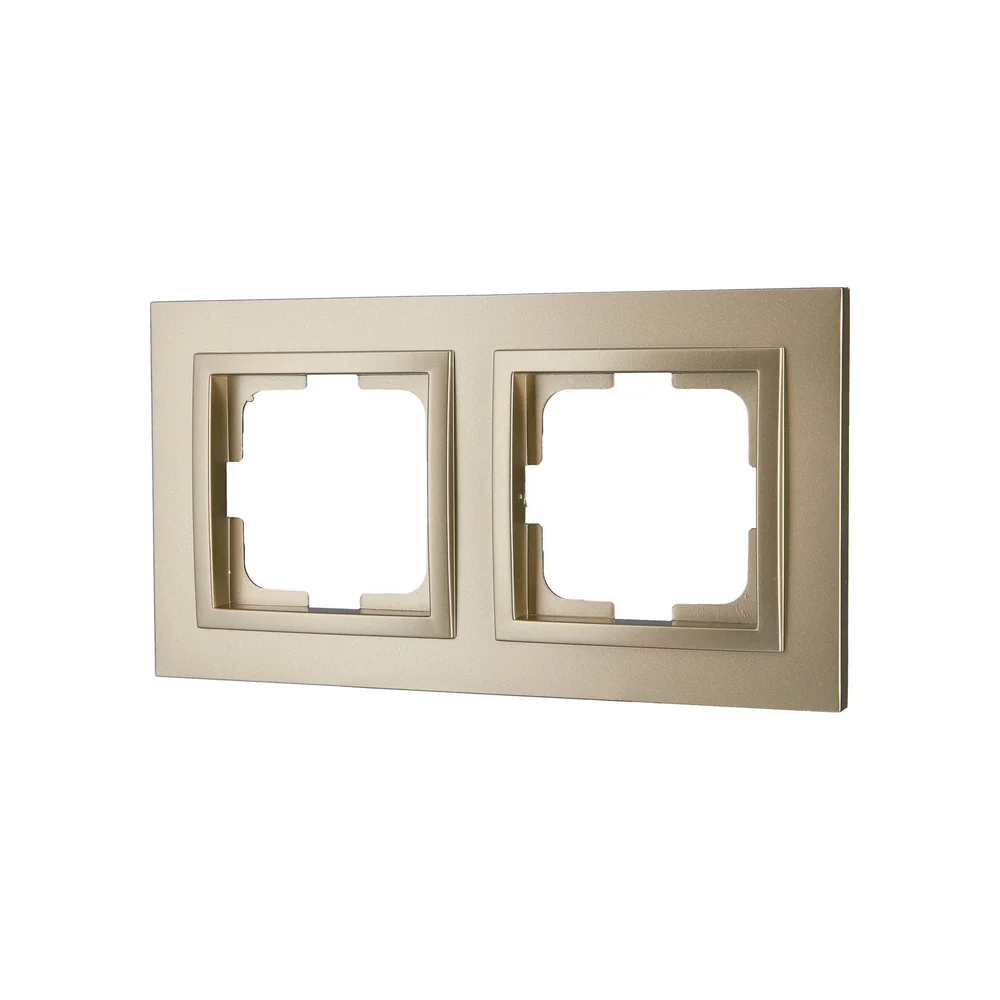 Рамка двомісна горизонтальна Mono Electric DESPINA титан 102-220000-161