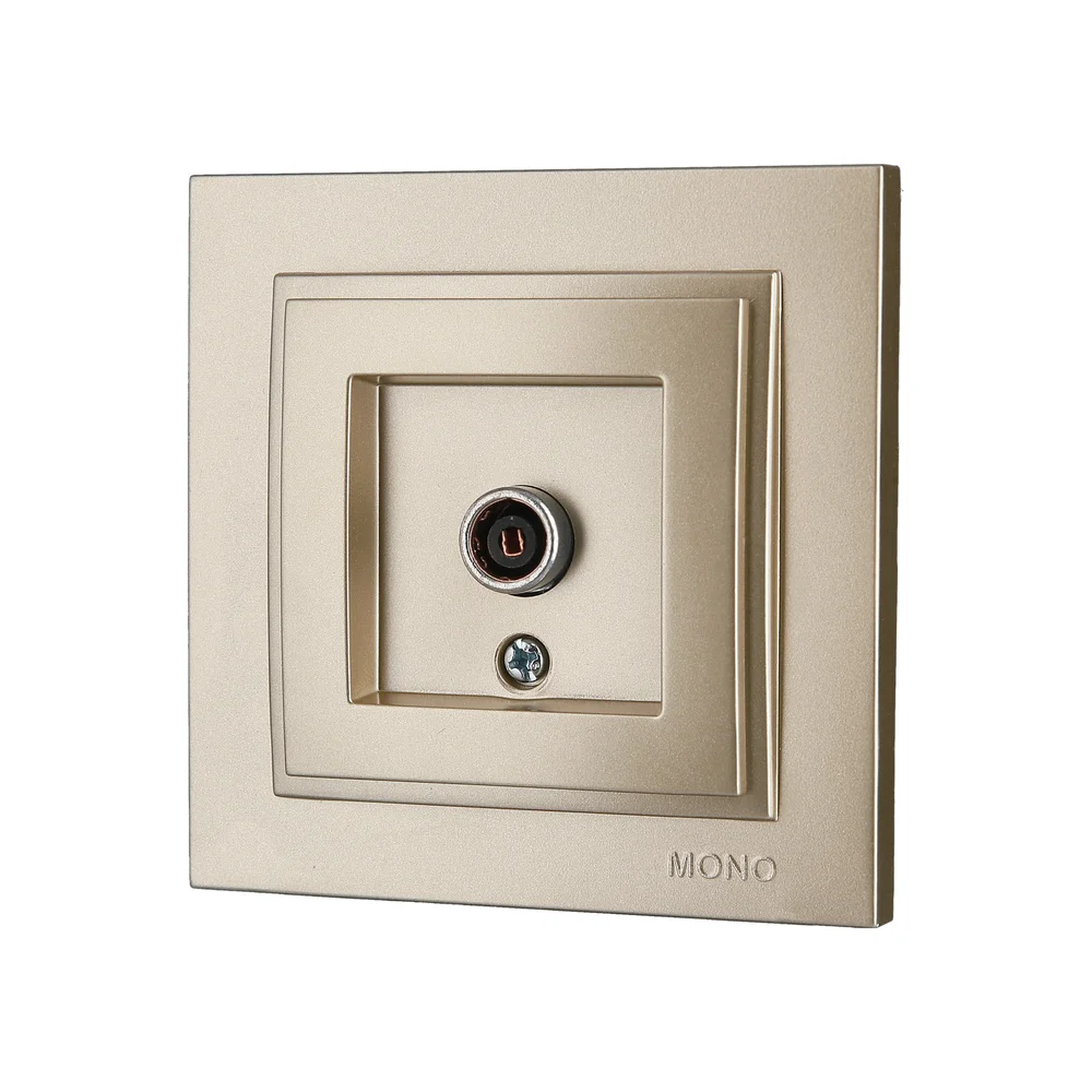 Розетка TV прохідна з екраном Mono Electric DESPINA титан 102-222205-137