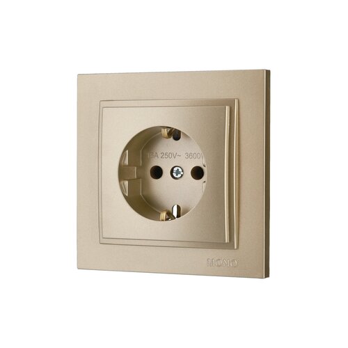 Розетка з заземленням Mono Electric DESPINA титан 102-222221-117