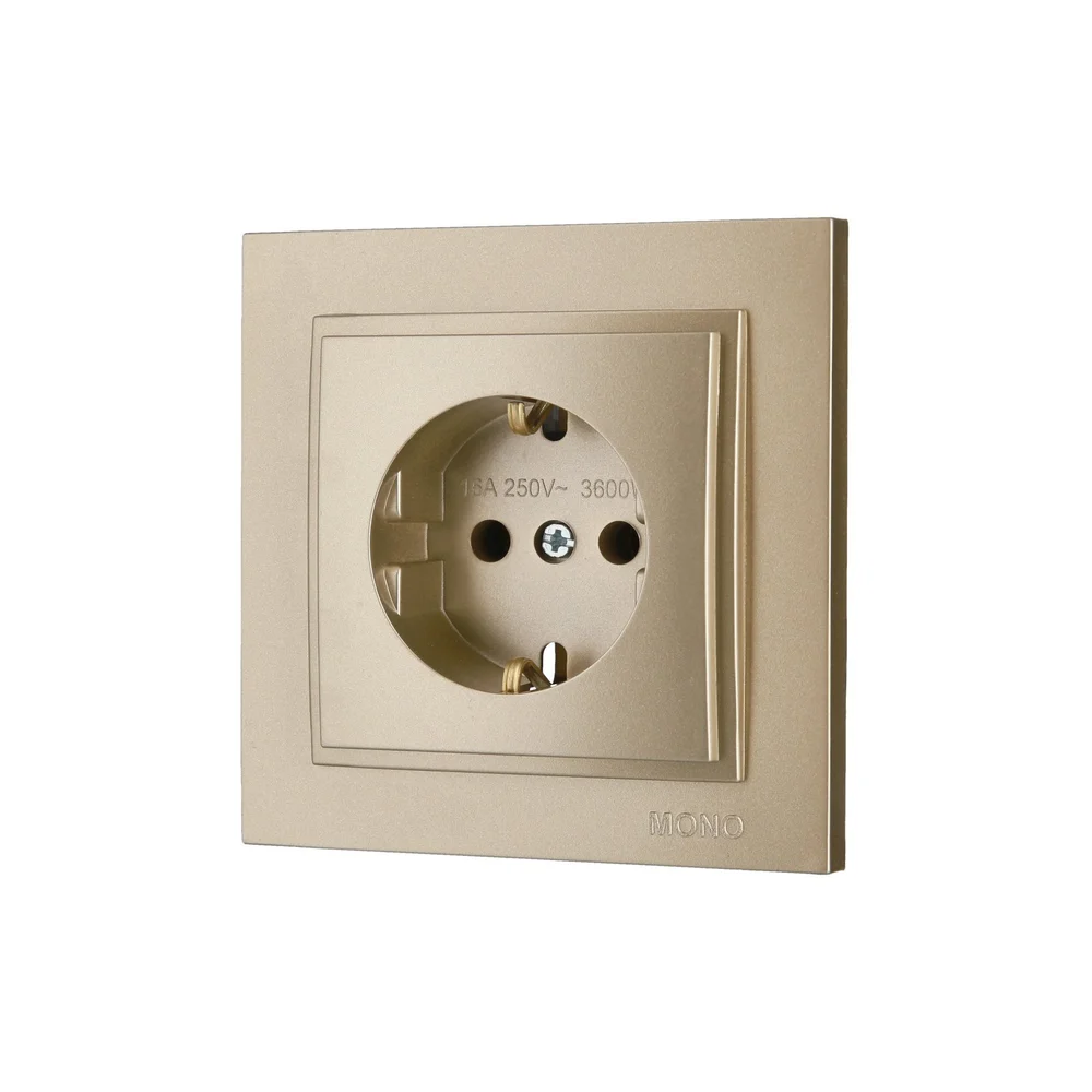 Розетка з заземленням Mono Electric DESPINA титан 102-222221-117