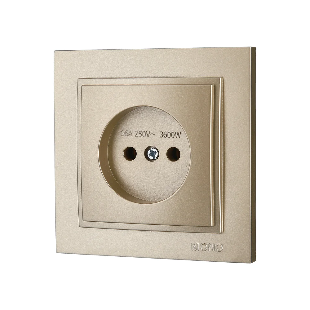 Розетка без заземлення Mono Electric DESPINA титан 102-222222-116