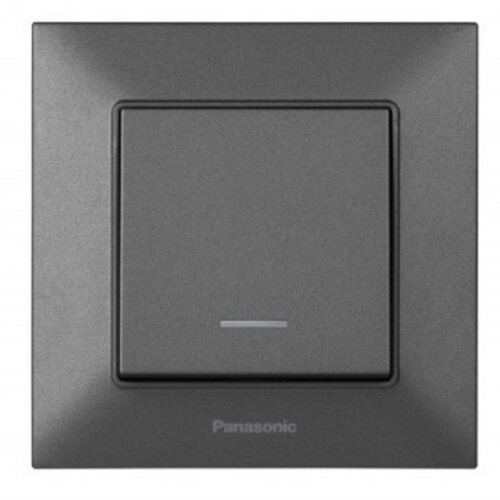 Вимикач одноклавішний з підсвіткою Panasonic Arkedia Slim Дим WNTC0002-2DG