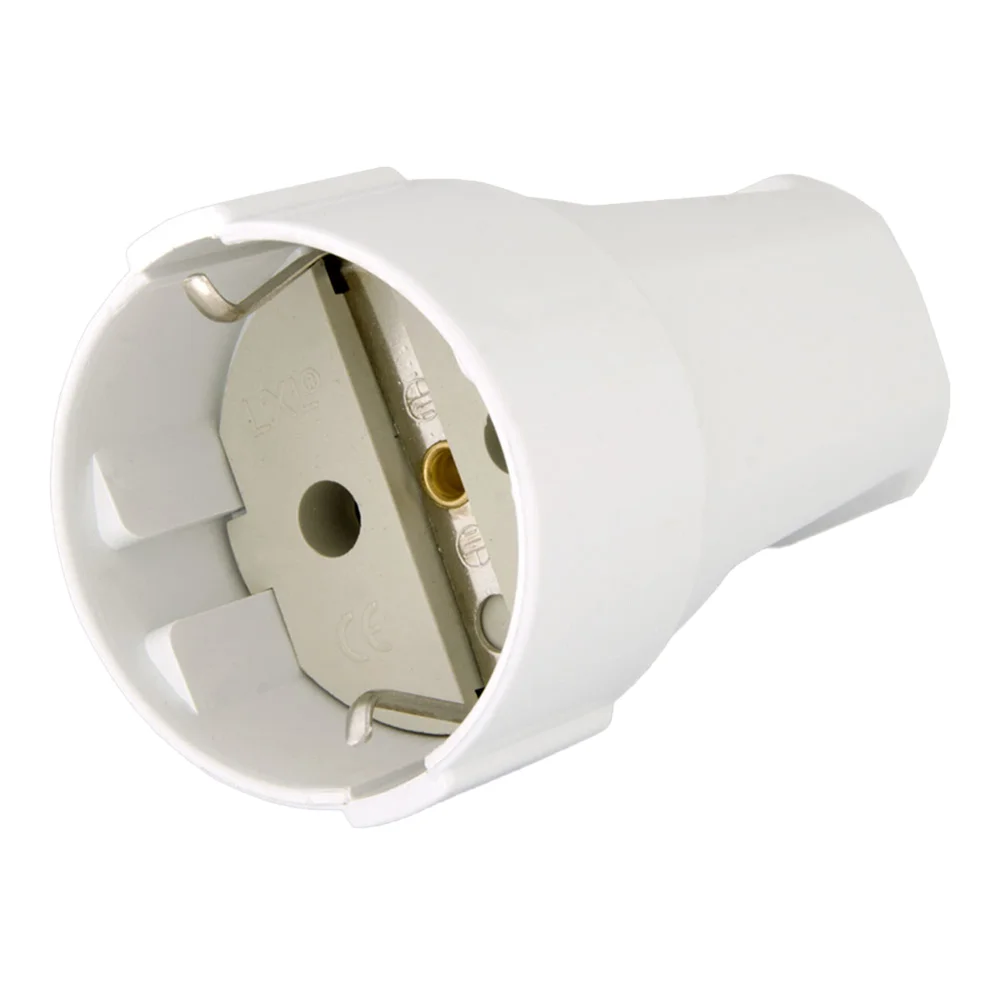 Розетка гніздо штепсельне переносне з заземленням 131 LXL біле