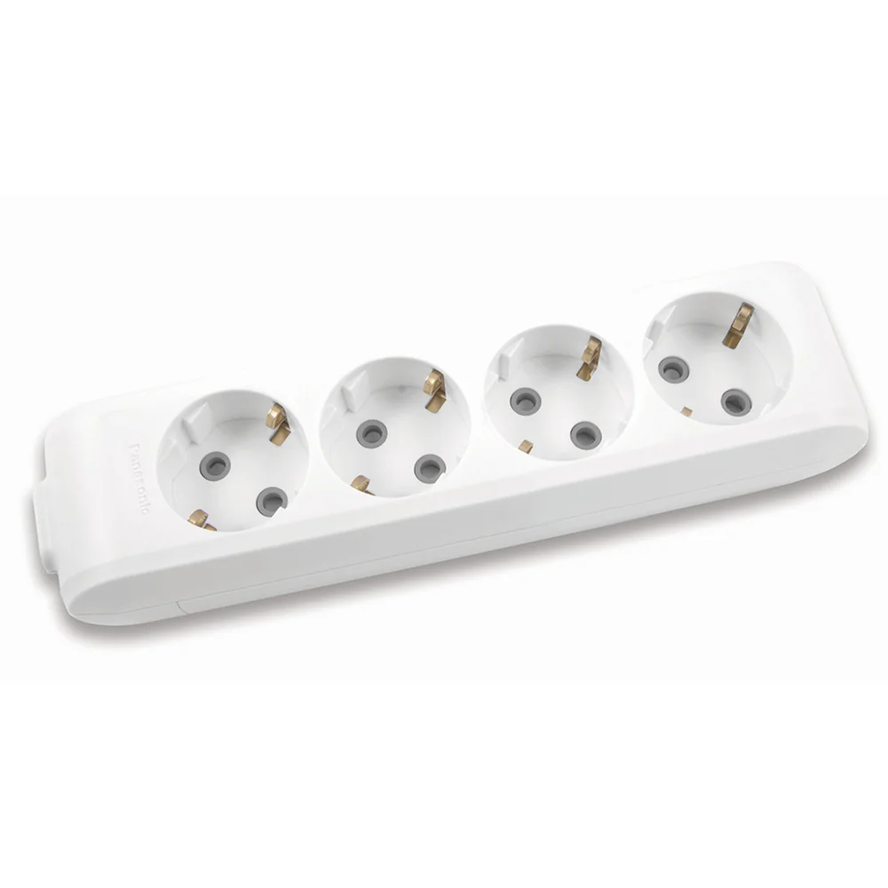 Колодка 4 гнізда з заземленням Panasonic X-Tendia сіра