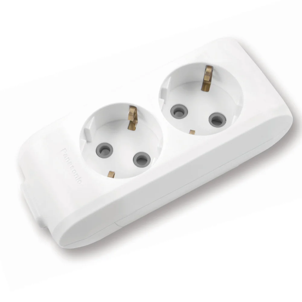 Колодка 2 гнізда з заземленням Panasonic X-Tendia сіра