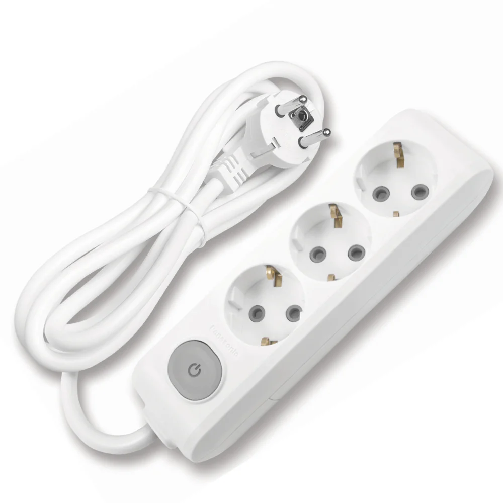 Подовжувач 3 гнізда 5 метрів з заземленням та вимикачем PANASONIC X-tendia сірий