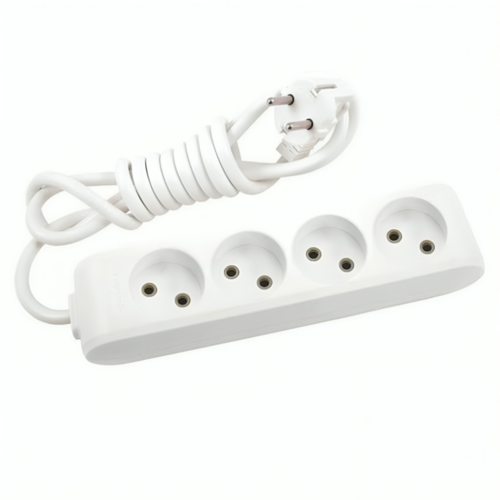 Удлинитель 4 гнезда 5 метров без заземления с защитными шторками PANASONIC X-tendia серый