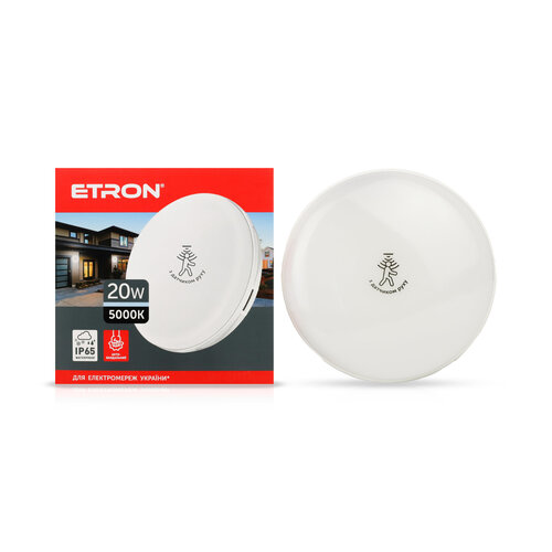 Светодиодный светильник ETRON Communal 1-EСP-526-CD 20W 5000К круг +датчик движения