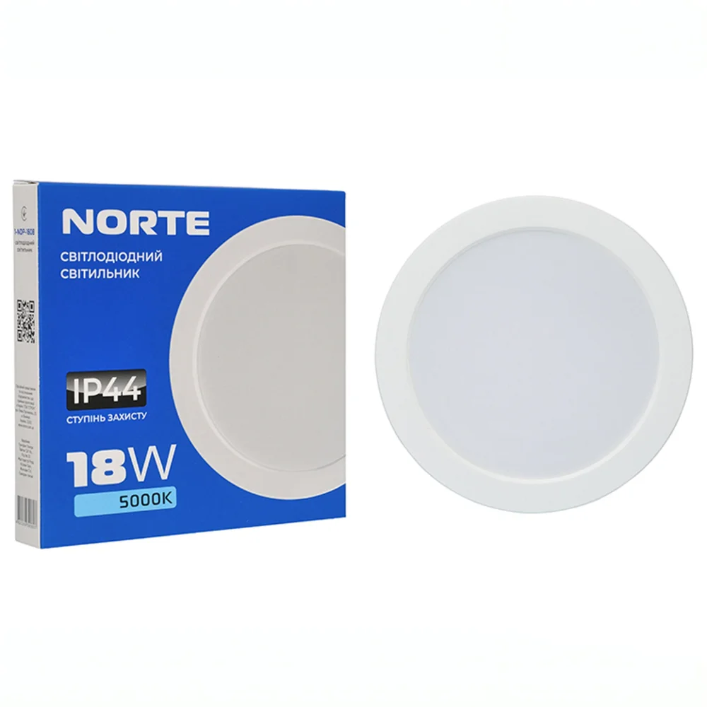 Стельовий світильник NORTE 1-NDP-1608 18W 5000K ІР44 коло