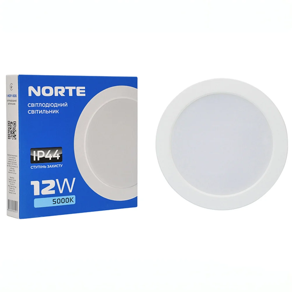 Стельовий світильник NORTE 1-NDP-1606 12W 5000K ІР44 коло