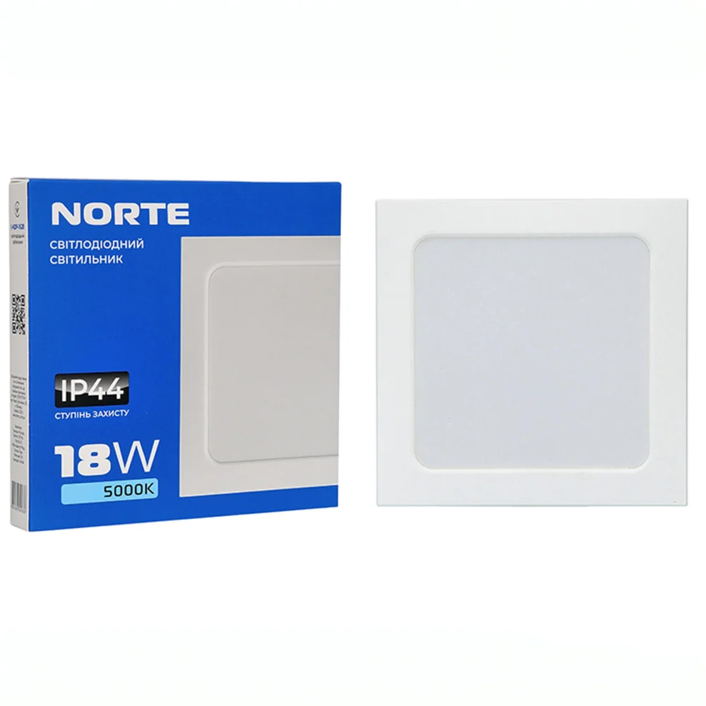 Стельовий світильник NORTE 1-NDP-1628 18W 5000K ІР44 квадрат