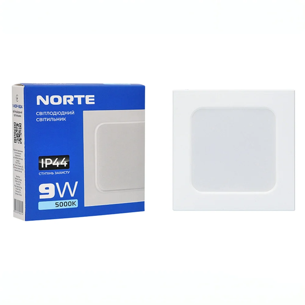 Стельовий світильник NORTE 1-NDP-1624 9W 5000K ІР44 квадрат