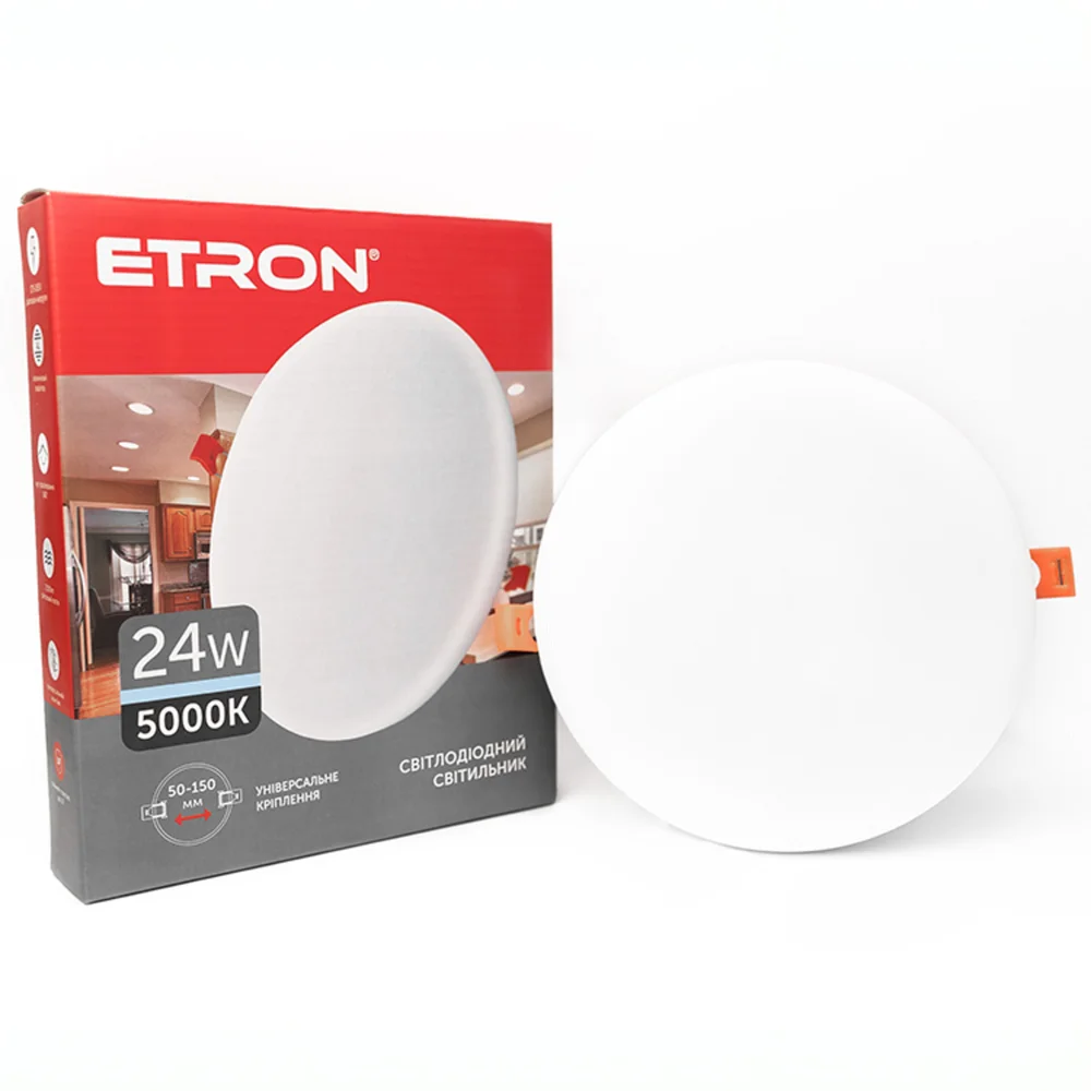 Світлодіодний світильник ETRON Decor 1-EDP-614 24W 5000К ІР20 круг